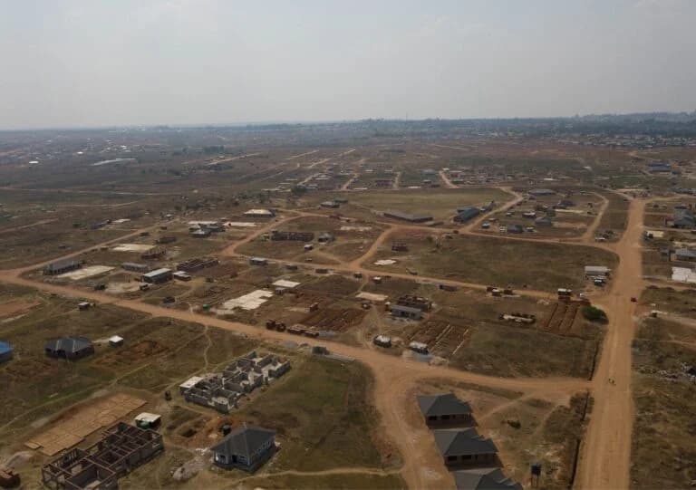 Cleared land ready for construction